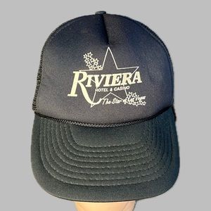 VTG 1980’s Frank Lee Riviera Hotel & Casino Las Vegas Mesh Snapback Trucker Cap